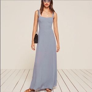 NWT RARE Reformation Cam Blue Maxi Dress 8